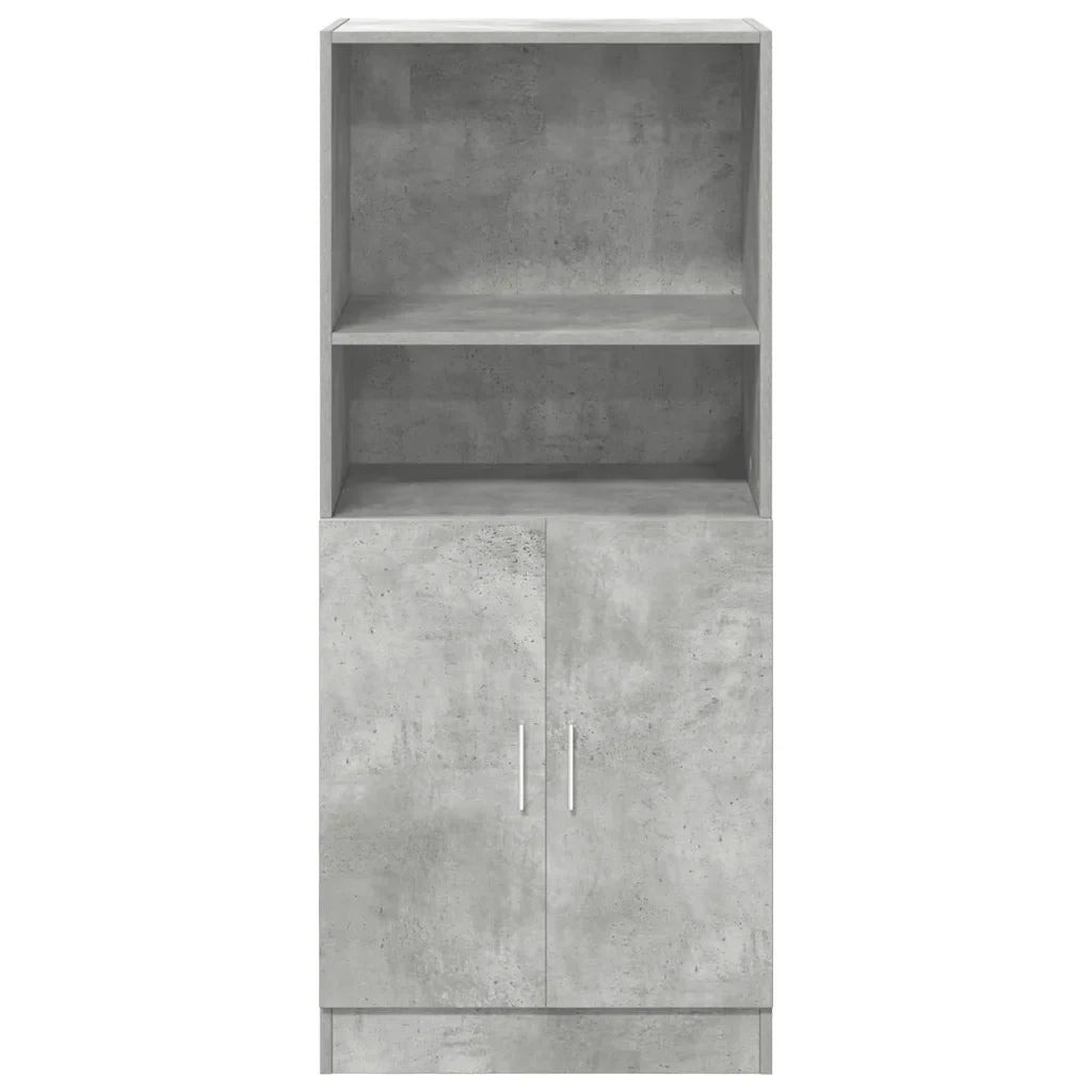 Mobile contenitore da cucina moderno e pratico 57 x 41,5 x 131,5 cm in legno grigio cemento 02_0051313