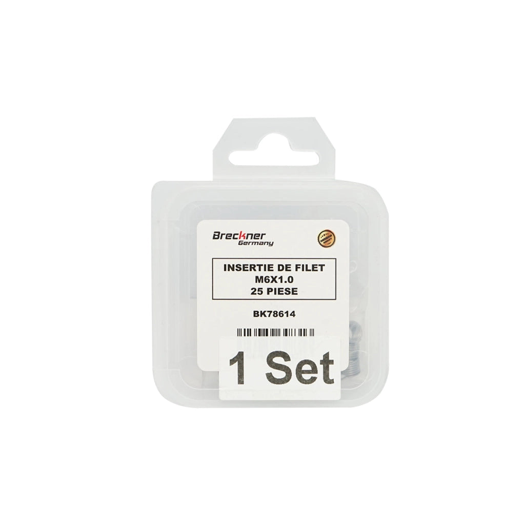Inserto a spirale per riparazione filettature M6x1,0mm 25 pezzi Breckner Germany