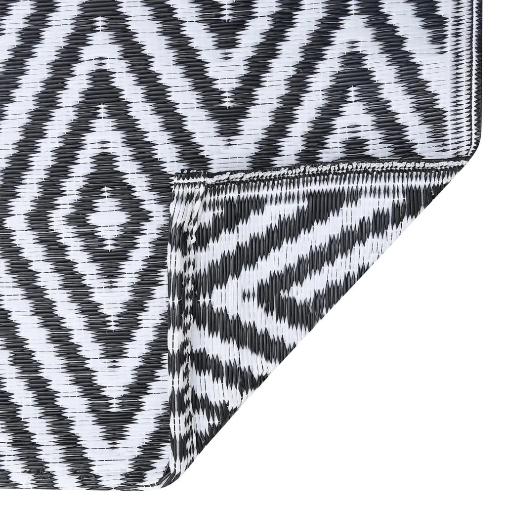 Tappeto da Esterni ARAKIL Bianco e Nero 80x150 cm in PP CFW1809151