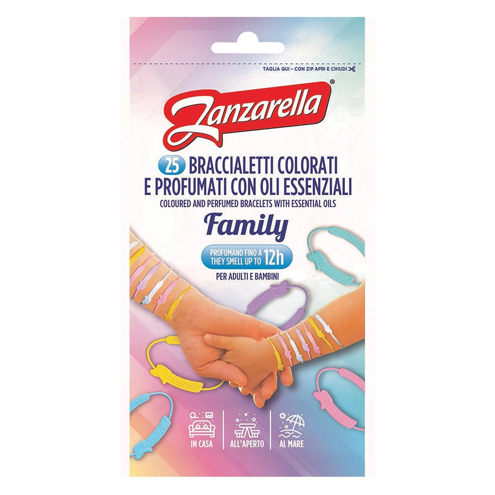 BRACCIALETTO ANTI ZANZARA 'FAMILY' cf. 25 pezzi  - ZANZARELLA