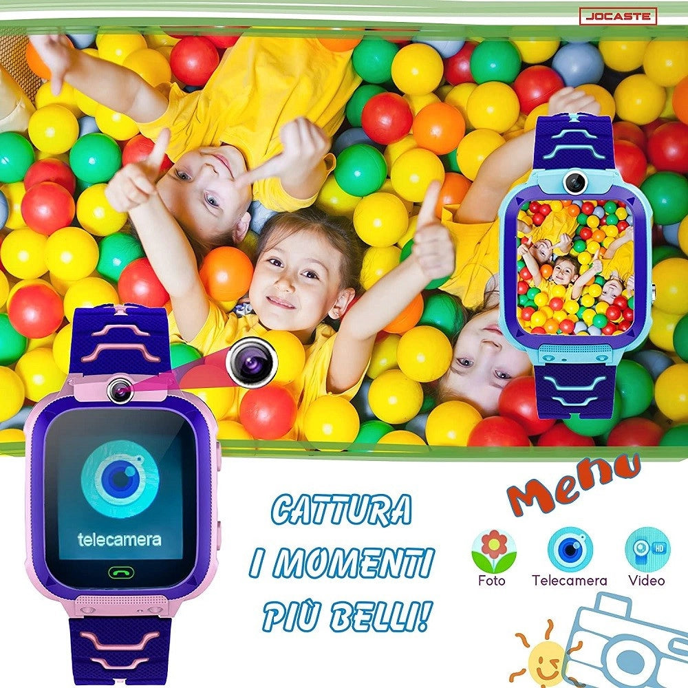 Trade Shop - Smartwatch Per Bambini Orologio Digitale Touch Supporto Sim Giochi Idea Regalo -