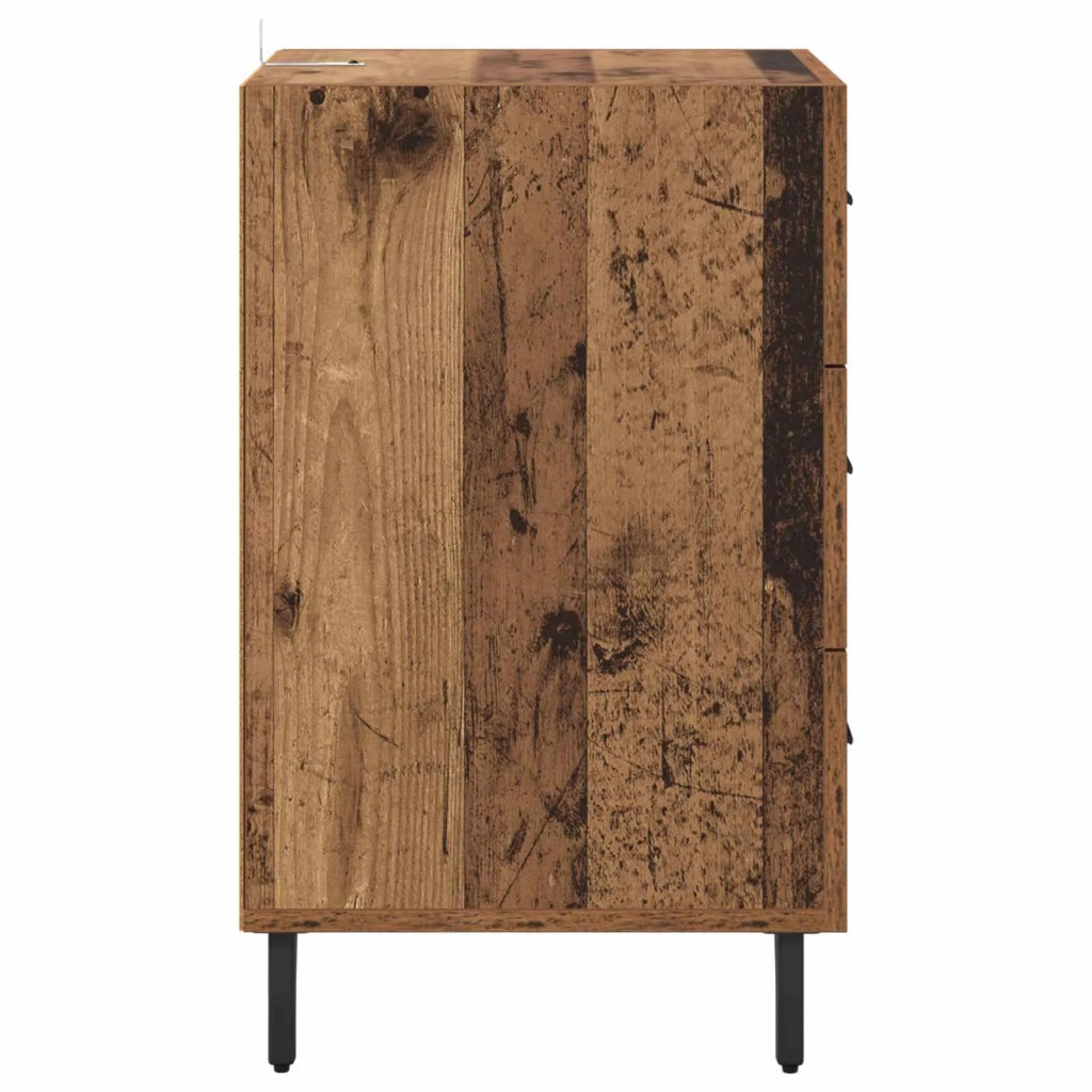 Comodino | Armadio da Notte | Mobiletto da notte con cassetto Legno vecchio 40 x 40 x 66 cm