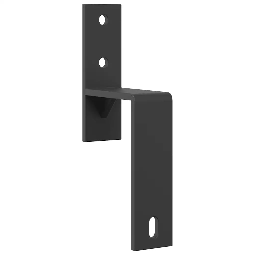 vidaXL Staffe Bypass Porta Fienile 5 pz Guide Piatte Acciaio Carbonio