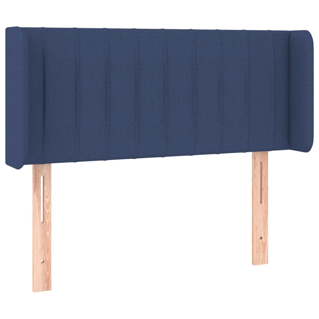 Testiera ad Orecchio-Testata con Orecchie Blu 93x16x78/88cm in Tessuto 622543