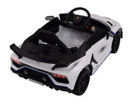 Macchina Elettrica per Bambini 12V con Licenza Lamborghini Aventador SVJ Small Bianca