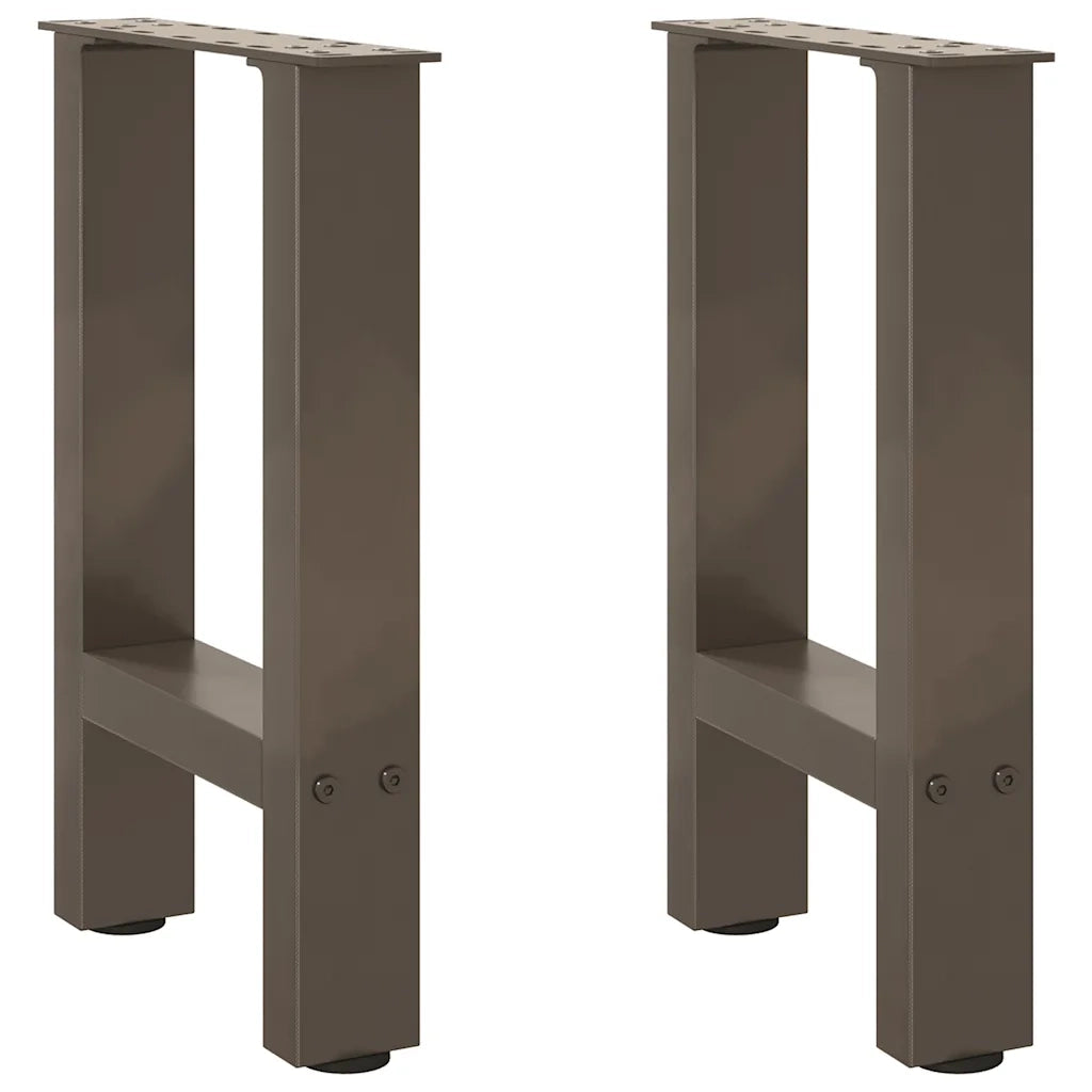 Gambe per Tavolino da CaffÃ¨ in Acciaio Naturale 2 pz 28x(42-43) cm Acciaio