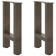Gambe per Tavolino da CaffÃ¨ in Acciaio Naturale 2 pz 28x(42-43) cm Acciaio