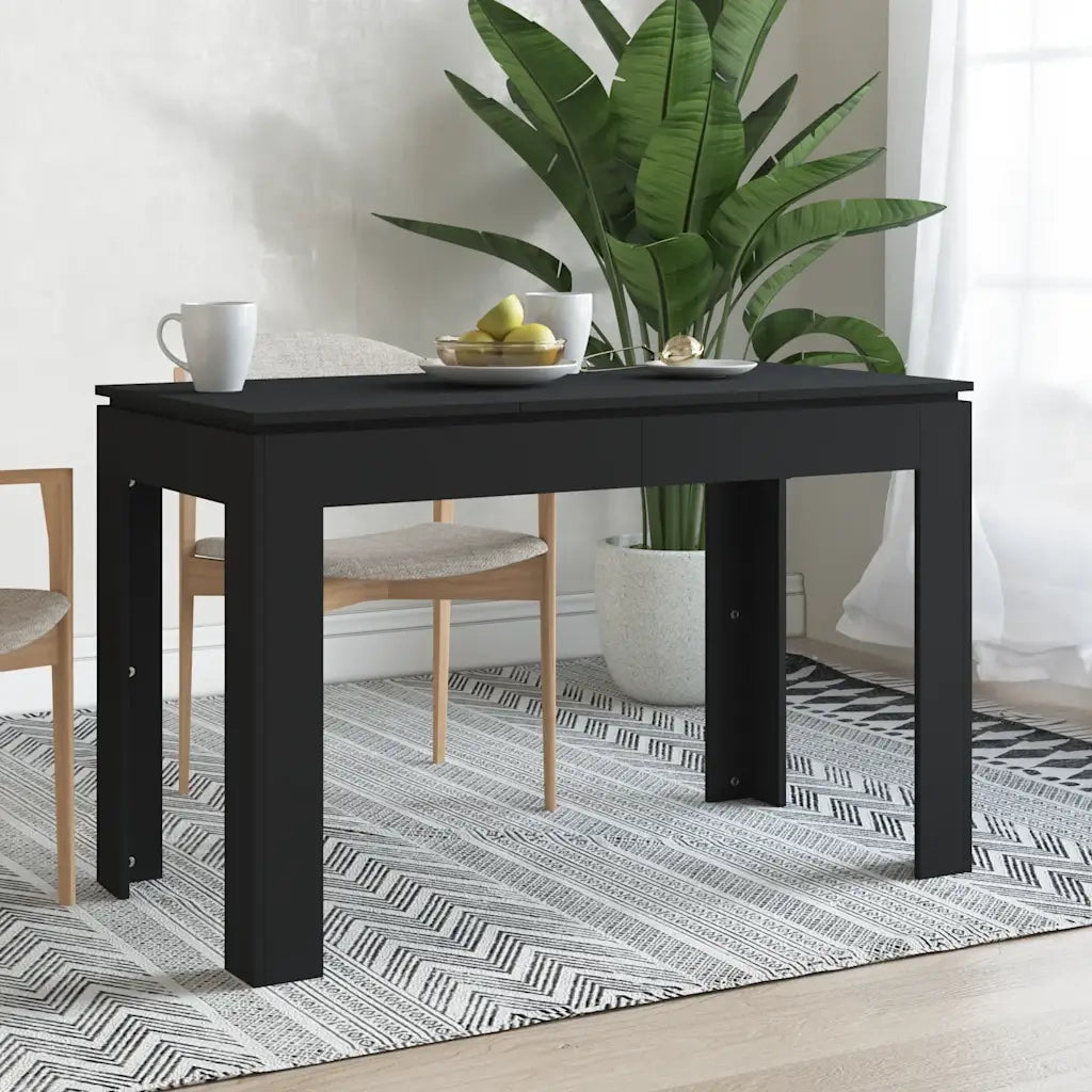 Tavolo da Pranzo | Tavolo da cucina Nero 120x60x76 cm in Legno Multistrato