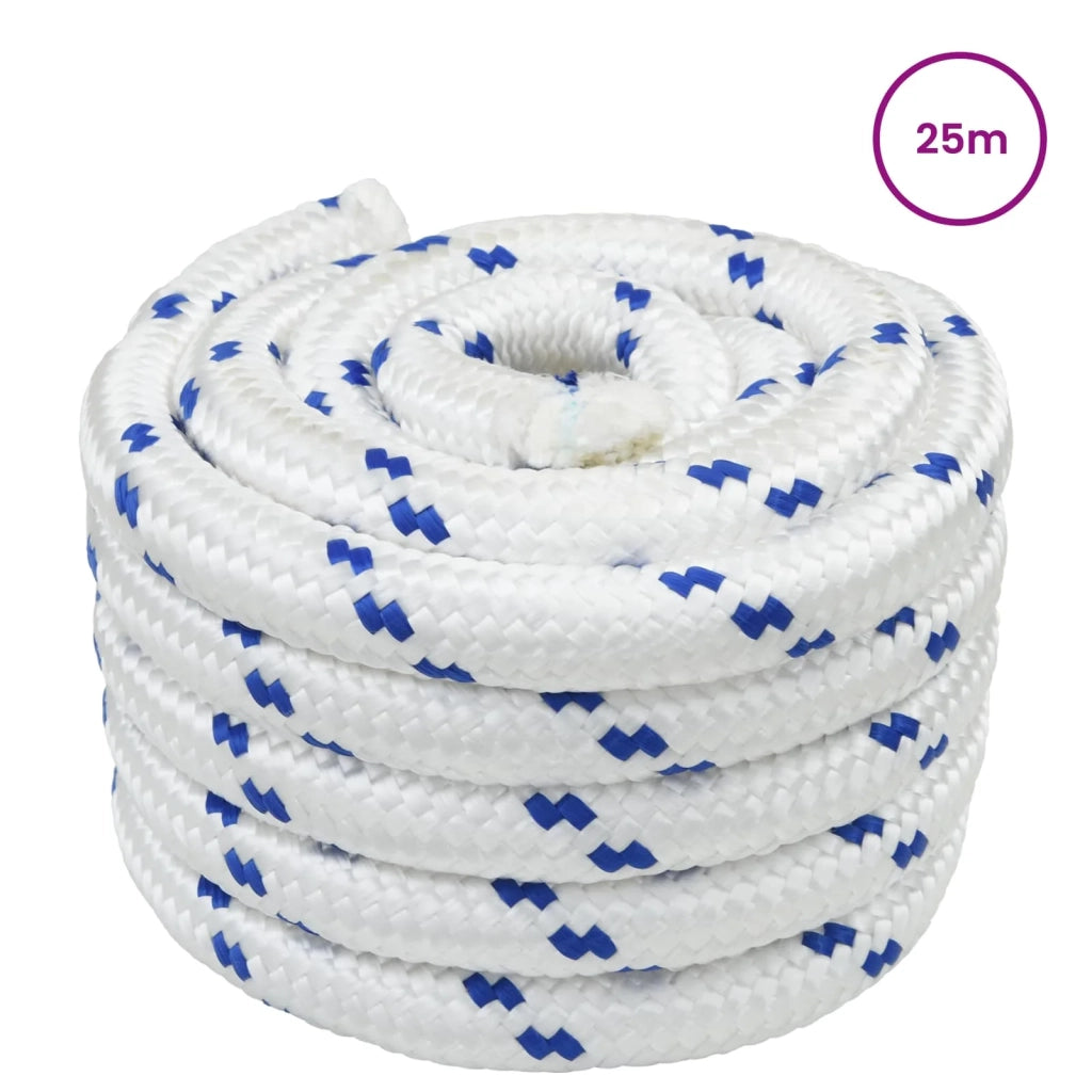 Corda da Barca 25 m 3 Bianco e Blu PP
