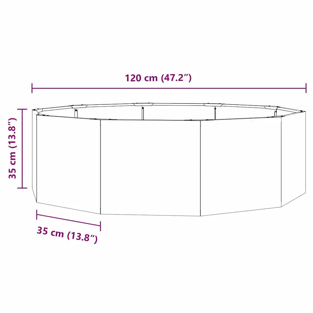 Fioriera Bianco 120 x 120 x 35 cm Acciaio 883725