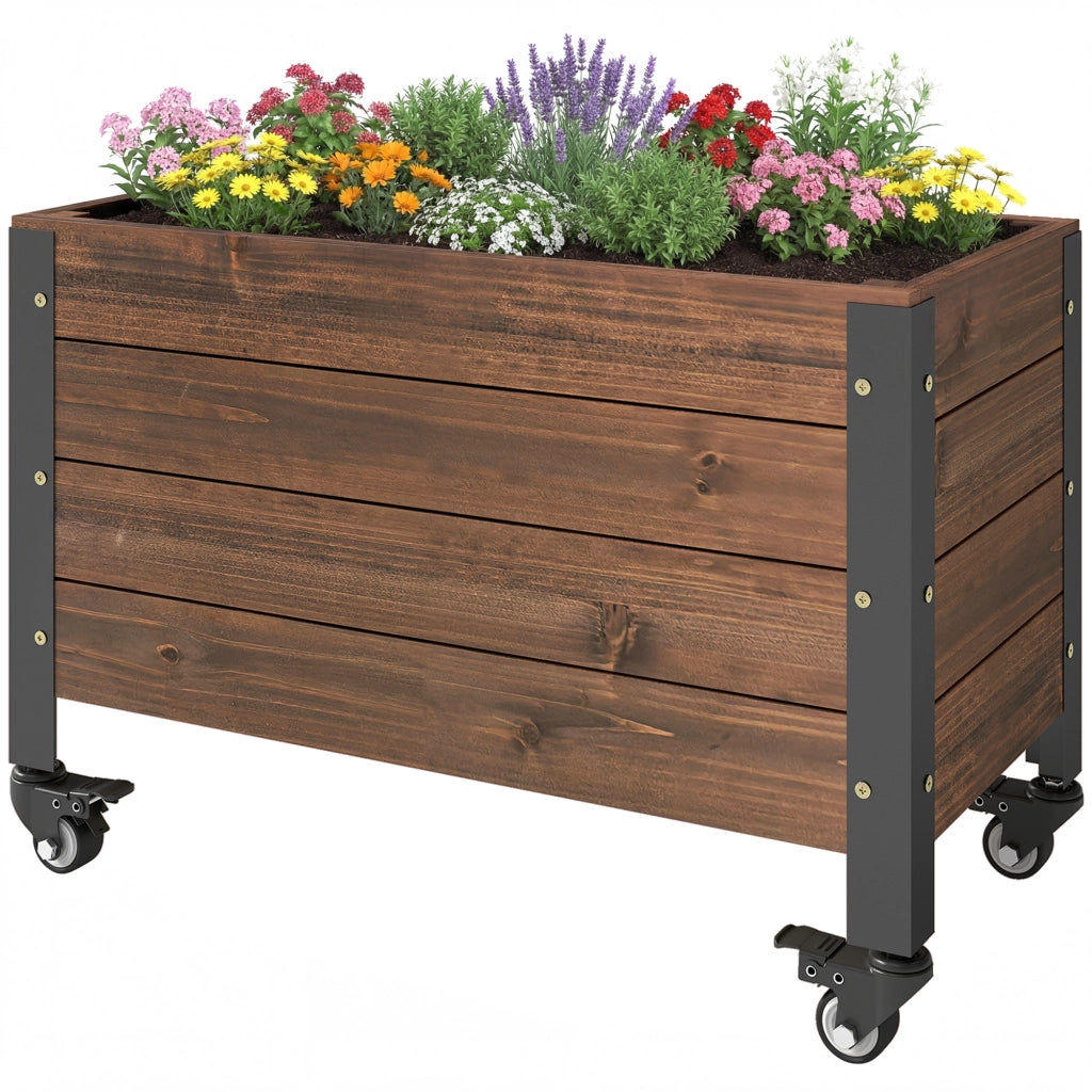 Tavolo da pranzo pieghevole in legno di acacia ¨C Zephmum ¨C Marrone 120x80x75 cm