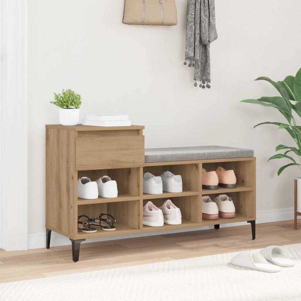 Mobile per scarpe rovere artigianale 102 x 36 x 60 cm