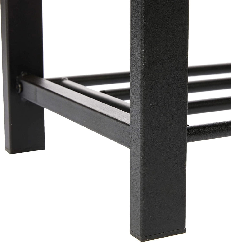 Panca portascarpe panca/sgabello materiale sintetico 2 livelli marrone 13_0000360