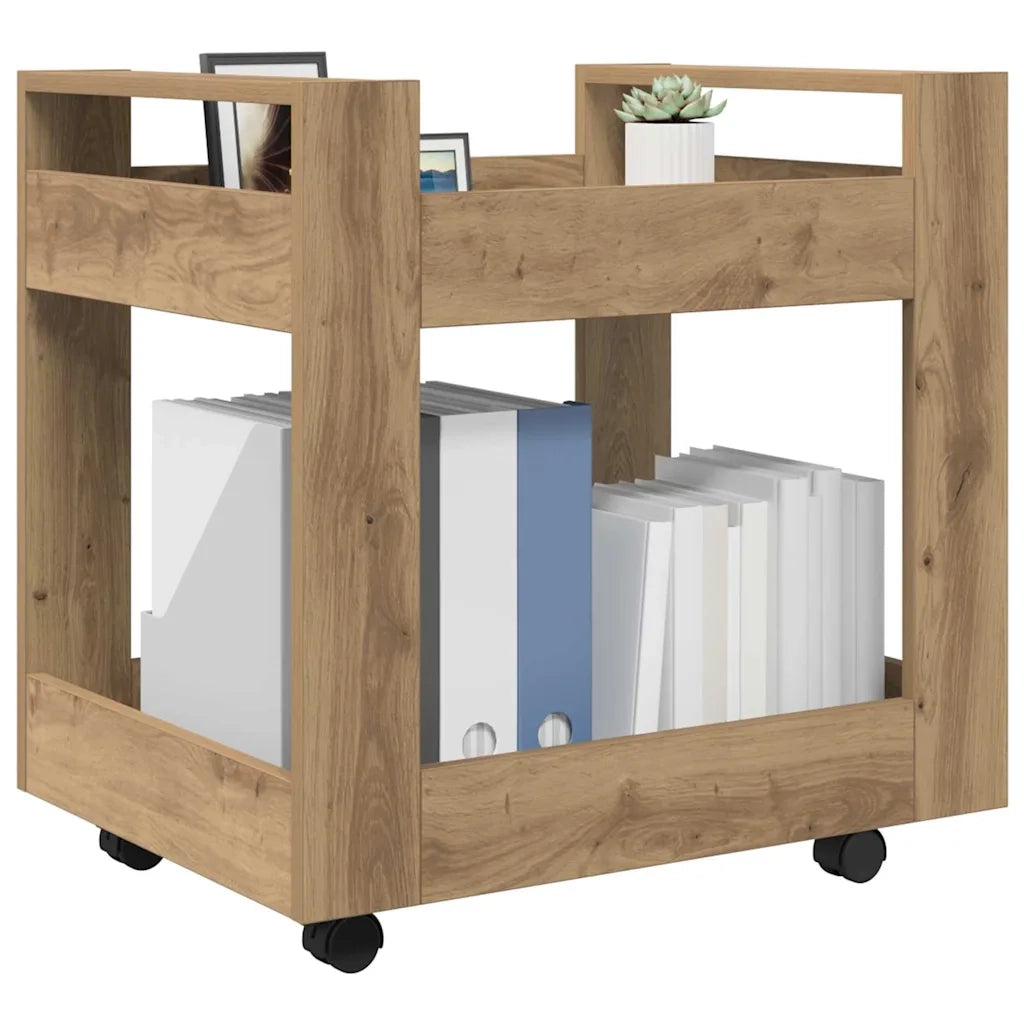 Carrello da Scrivania Rovere artigianale 60 x 45 x 60 cm