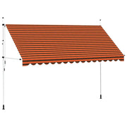 Tenda da Sole Retrattile Manuale 400 cm Arancione e Marrone cod mxl 5514