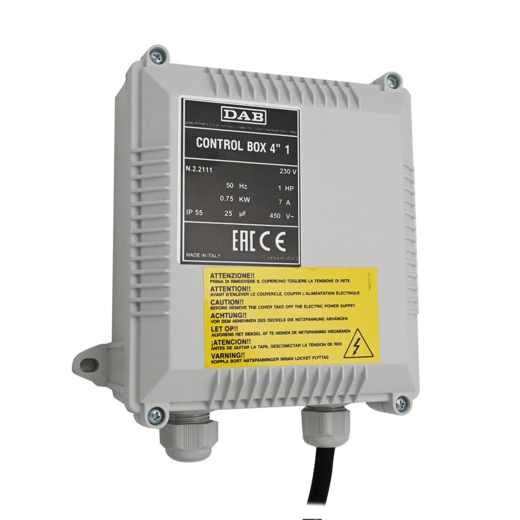 QUADRO ELETTRICO PER SOMMERSA- 1 Hp  25 uF- DAB- pezzi 1
