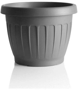 BAMA VASO DA TERRA IN PLASTICA ROTONDO 35 CM COLORE GRIGIO