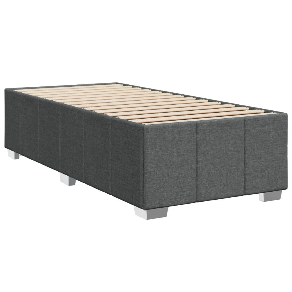 Giroletto a Molle con Materasso Grigio Scuro 90x190 cm Tessuto 3289231