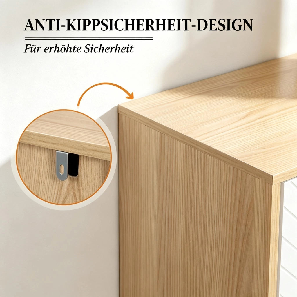 SIDEBOARD 120x35x77,4 cm Bianco in pannello di particelle