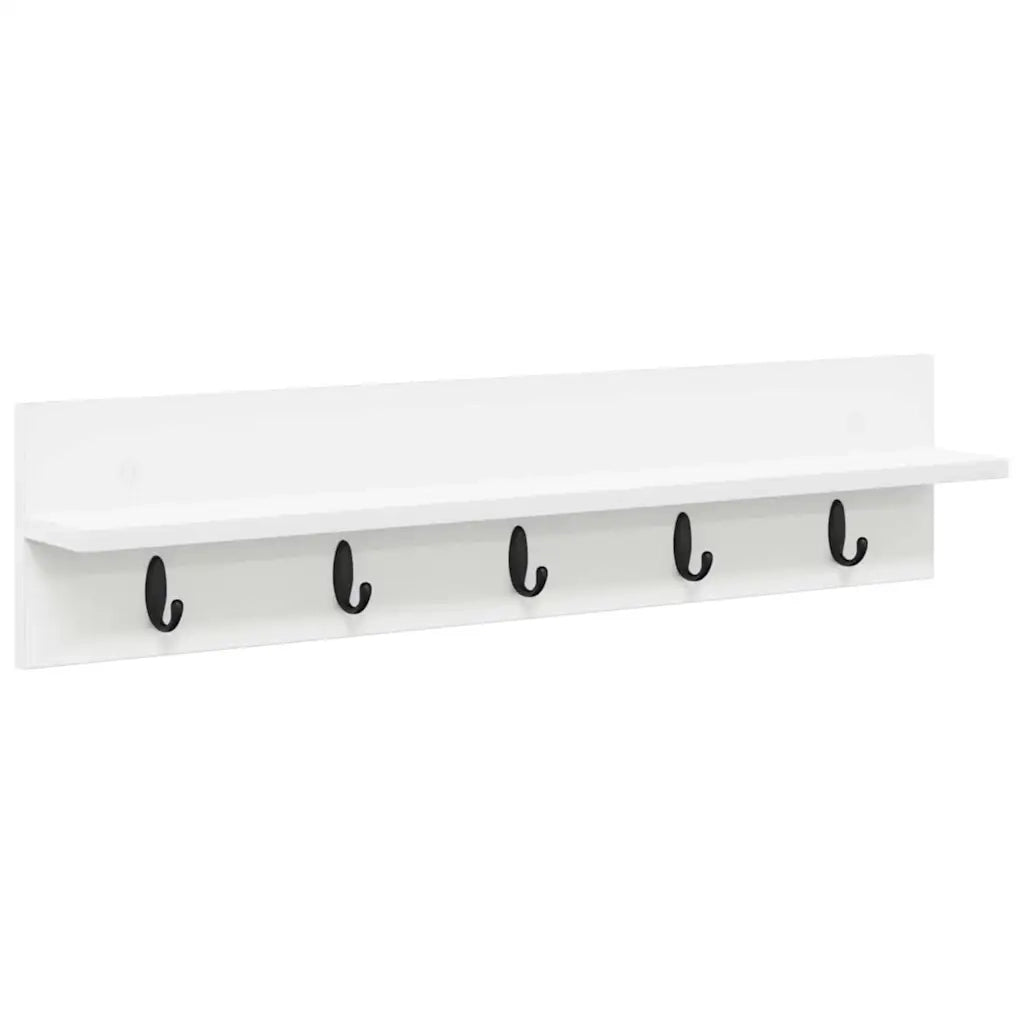 Appendiabiti a muro Bianco 80 x 10,5 x 18 cm Legno multistrato 874395