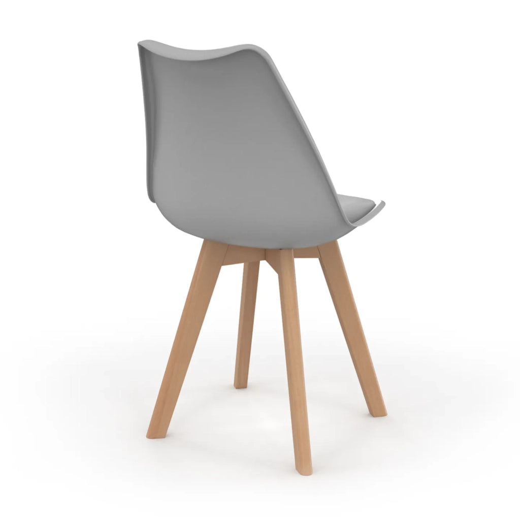 IDMarket - Set di 6 sedie SARA in mix cromatico grigio chiaro, bianco, 2 grigio scuro, 2 nero