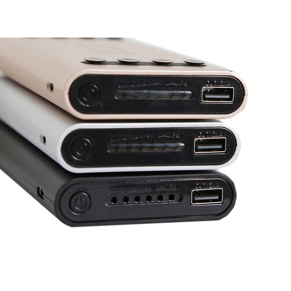 Trade Shop - Power Bank 5 In 1 Caricatore Wireless Senza Fili Qi Led 10000mah Carica Batteria -