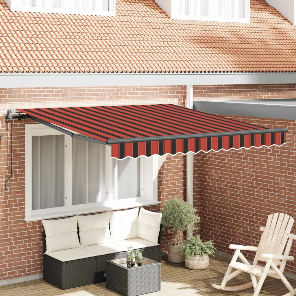 Tenda retrattile-Tenda parasole per balcone arancione e marrone 300 x 250 cm 977223