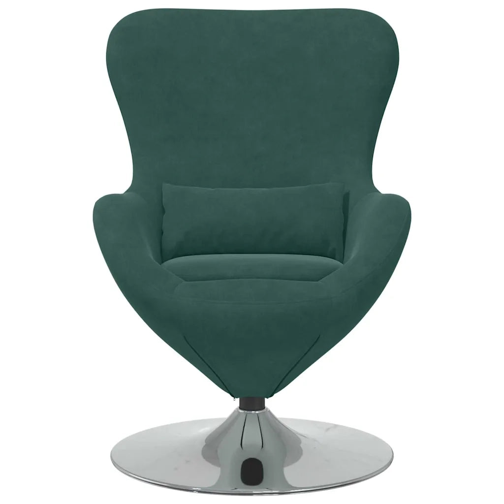 Divano Sedia-Poltrona uovo Verde Scuro Velluto