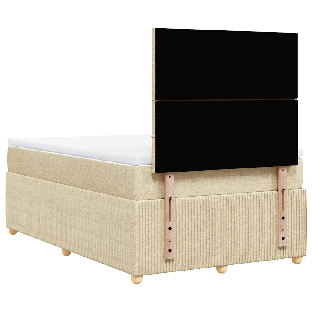 Giroletto a Molle con Materasso Crema 120x200 cm in Tessuto 3294328