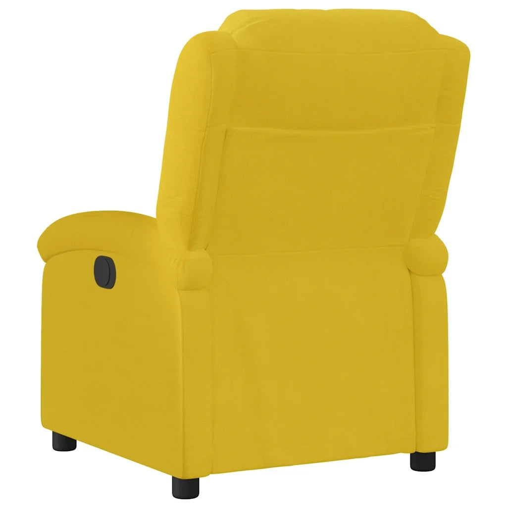 Divano Sedia-Poltrona Reclinabile Gialla in Velluto 665543