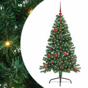 Albero di Natale | Decorazioni natalizie artificiale con luci integrate Verde 120 cm