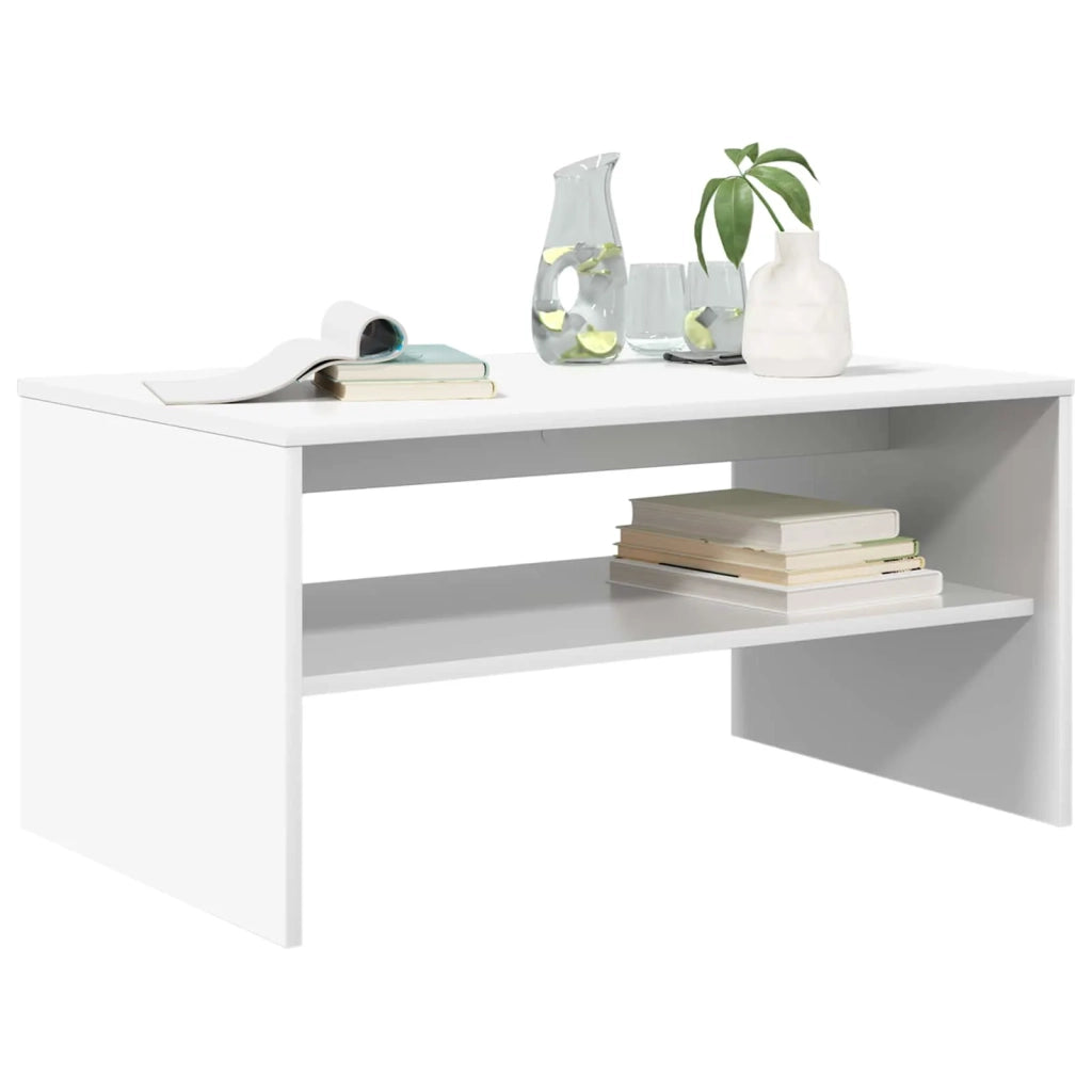 Tavolino da salotto Bianco 80 x 50 x 40 cm Legno ingegnerizzato 8000276