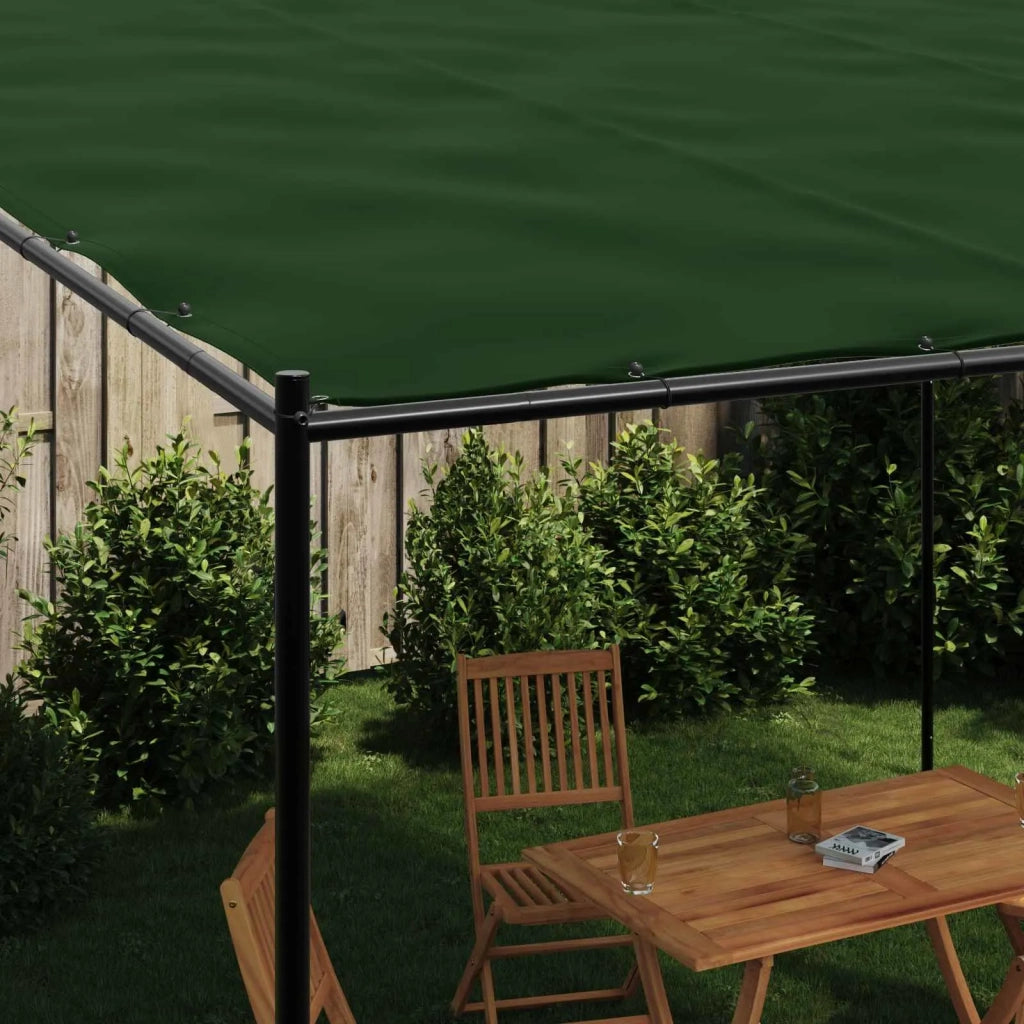 Gazebo 4 x 3,98 x 2,67 m Verde Poliestere e Acciaio 42030533