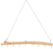 Hanger a muro con 9 ganci - Montaggio a parete - Materiale naturale legno - Stile vintage - Installazione senza problemi - Hanger a muro
