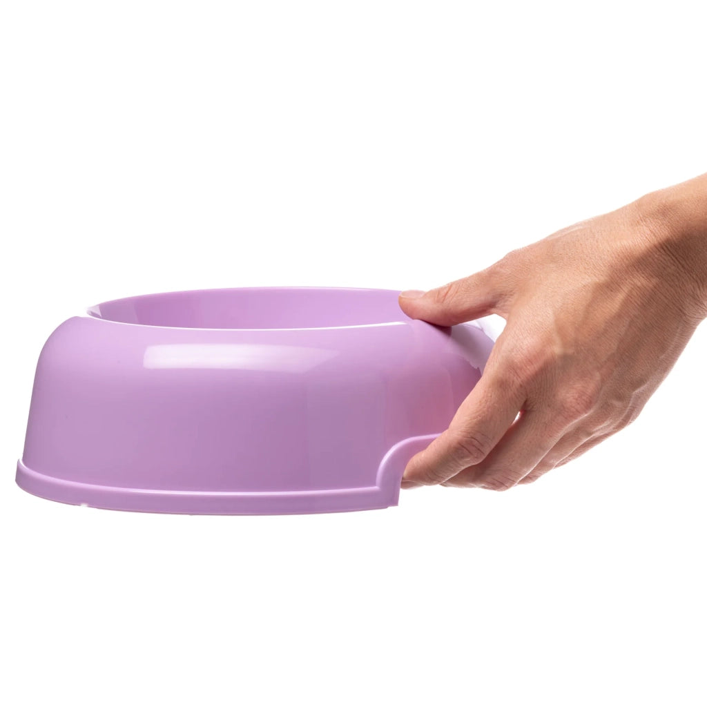 Set 6 ciotole per cani in plastica riciclata 0,5 litri Ø 19 cm con bordo antiscivolo e maniglie laterali colori assortiti Ferplast