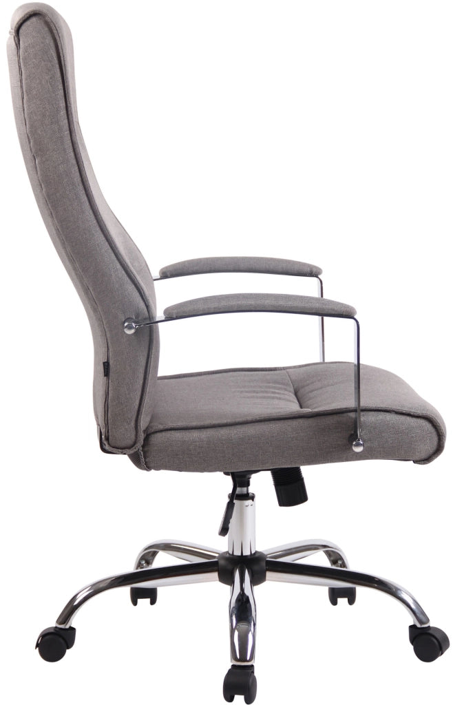 Sedia ufficio Portland in similpelle o stoffa grigio,Tessuto