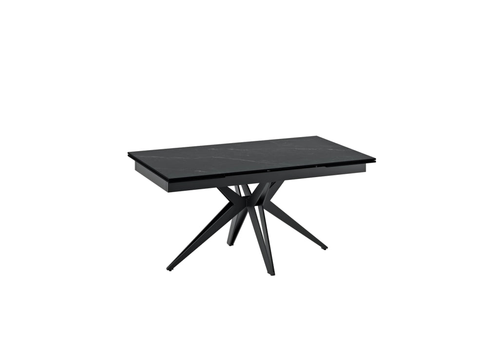 Match 2 - Tavolo allungabile (160/240 x 90 cm) in Ceramica Nera