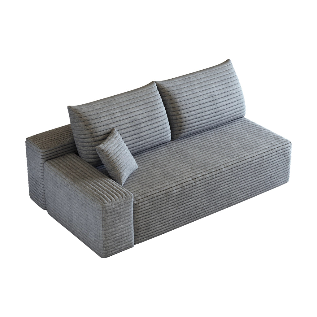 DIVANO Chaise Lounge modulare Grigio in tessuto