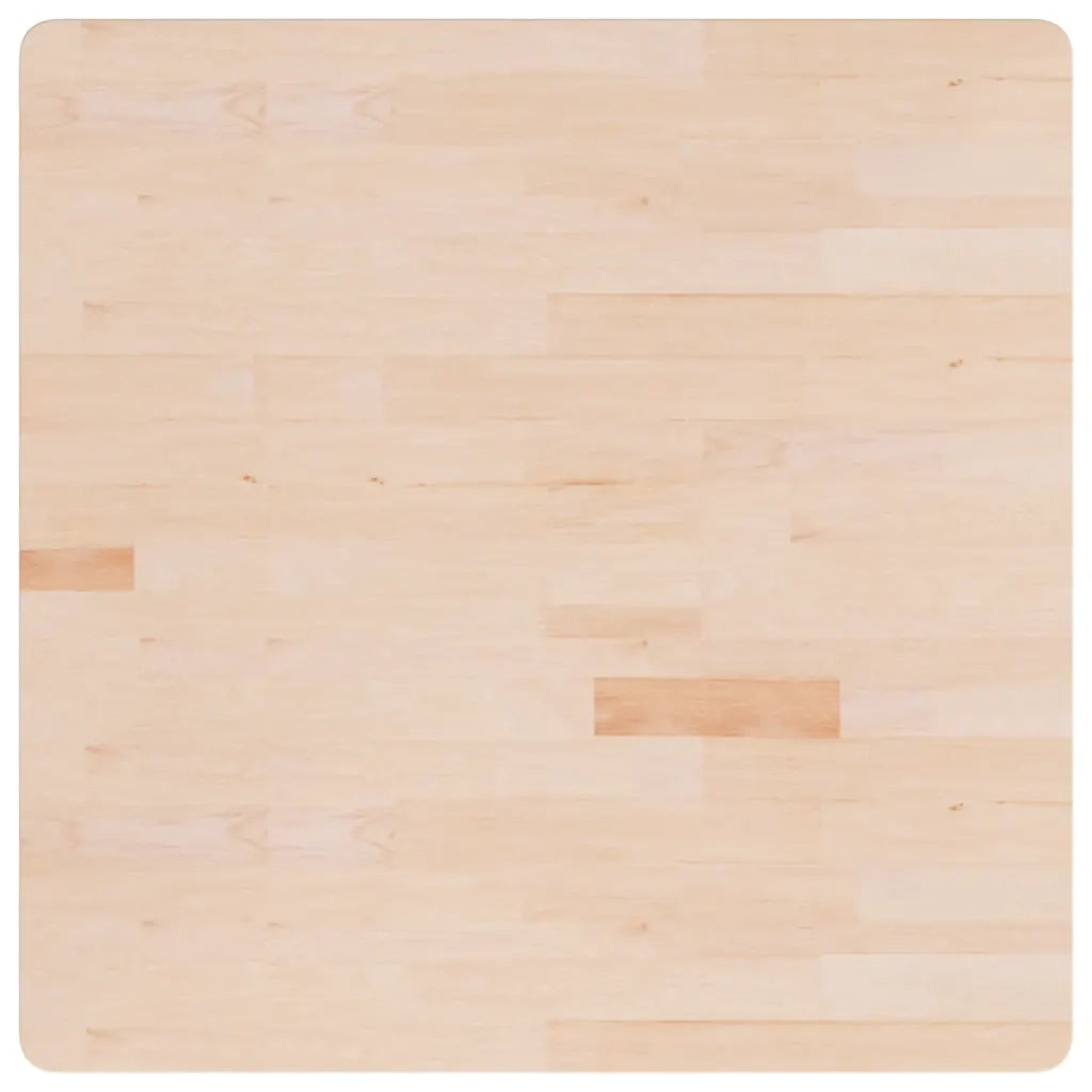Piano Tavolo Quadrato 90x90x4 cm Massello Rovere Non Trattato 342947