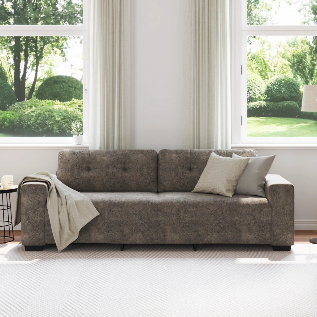 Divano a 3 posti  grigio scuro 180 cm in ecopelle