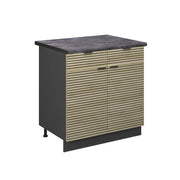 Mobiletto base per cucina Fame-Line Pannello in quercia/Antracite 80 cm, PL Antracite Vicco