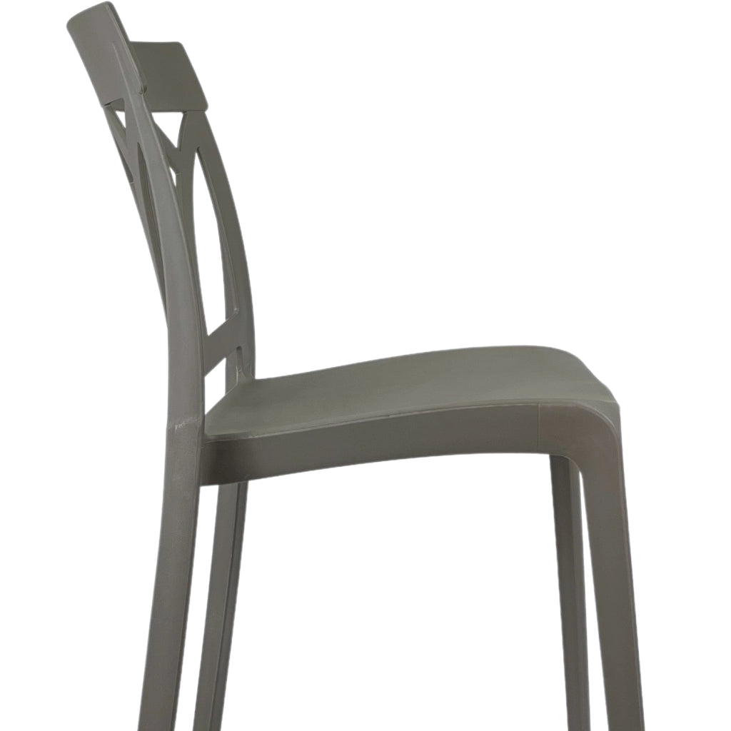 Marvin Sedia Kent Da Interno Esterno In Polipropilene e Resina Impilabile Di Design Moderne Tortora/1 Sedia
