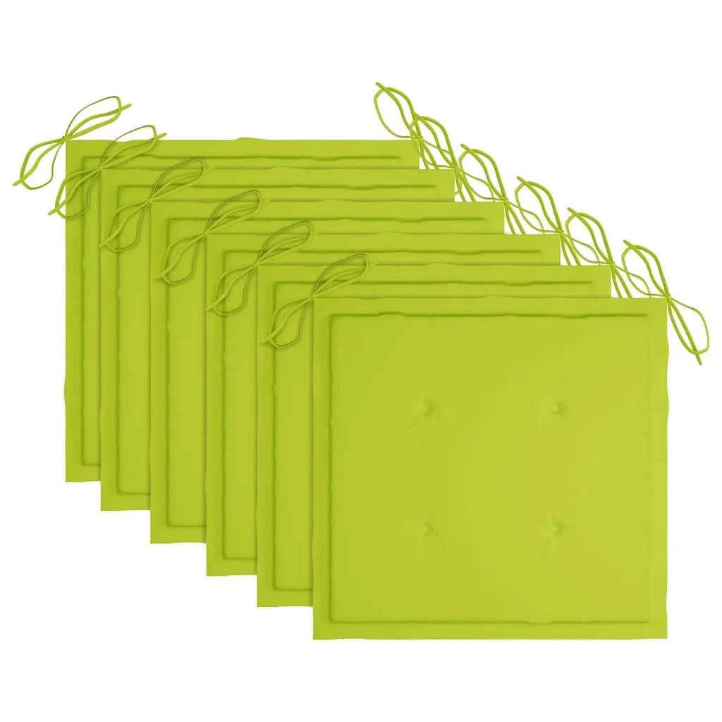Sedie da Giardino con Cuscini 6 pz in Legno Massello di Acacia 3078508