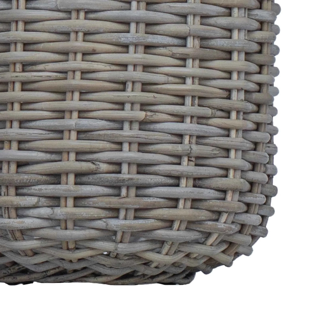 Cestino per piante con archiviazione 2 pcs Grigio Rattan Lacak