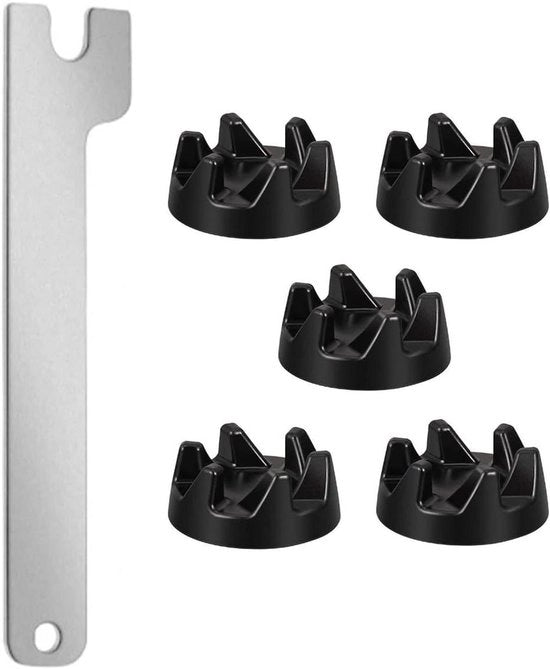 Kit di sostituzione connessore blender - 5 pezzi - Connessore con ingranaggio in gomma - Chiave inclusa