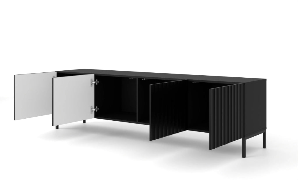 MOBILE WAVE PORTA TV 200 4D NERO OPACO GAMBE NERE