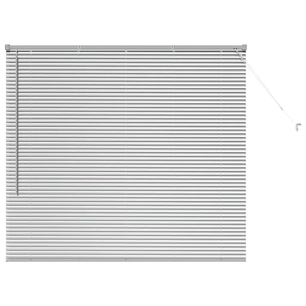 vidaXL Tenda per Finestra con tende Manuale Argento Alluminio