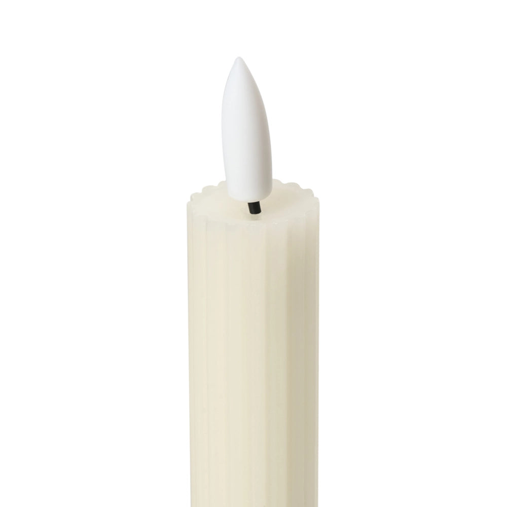 Set di 6 decorazioni natalizie LED per interni Accessorio candela in paraffina Bianco sporco decorazione per la casa