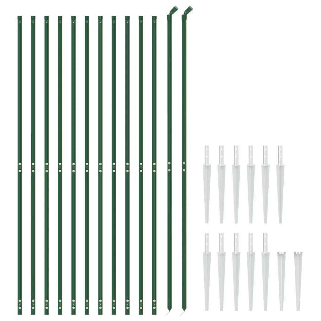 Recinzione Metallica con Picchetti Ancoraggio Verde 1,4x25 mcod mxl 81457