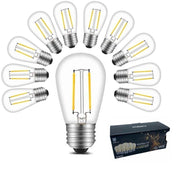 KIT 10 LAMPADA LED FILAMENTO VINTAGE RETRO BULBO E27 LAMPADINA LUCE DA 2 WATT LED LUCE CALDA 2700K
